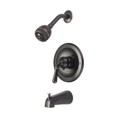 Olympia Faucets Single Handle Tub/Shower Trim Set, Wallmount, Moroccan Bronze, Style: Traditional T-2340-MZ